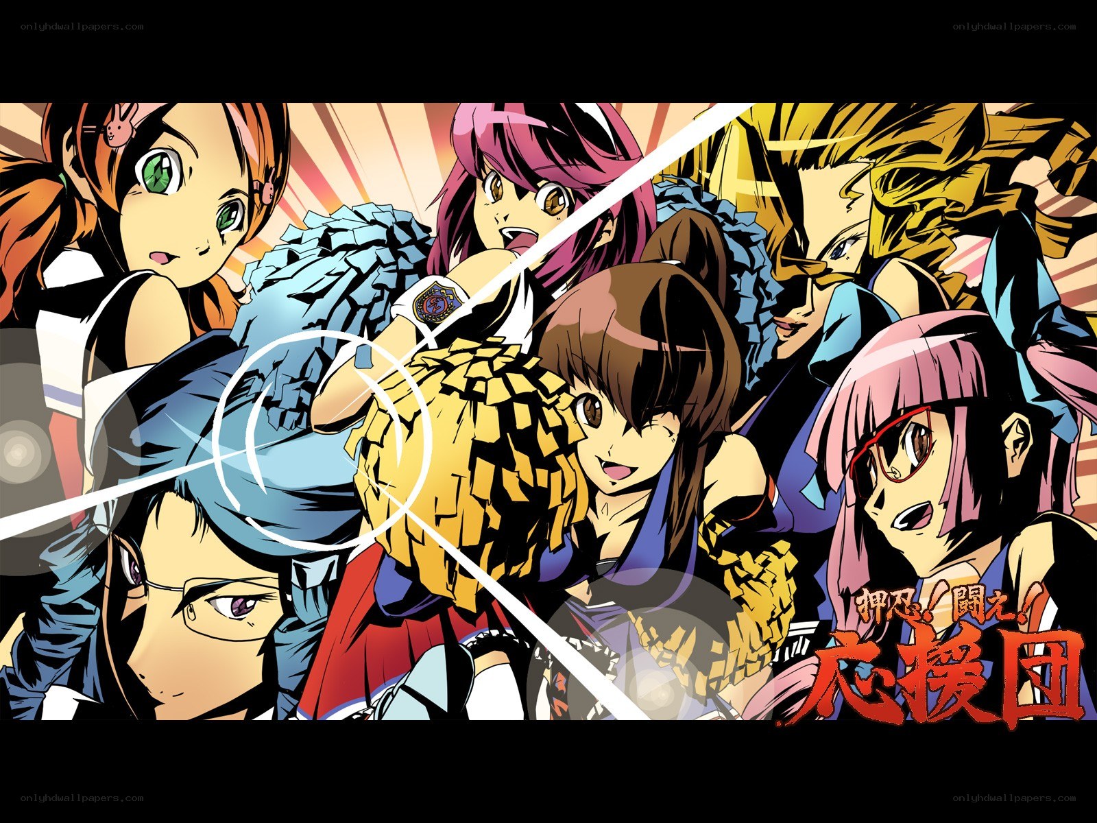 Anime cheerleading team group