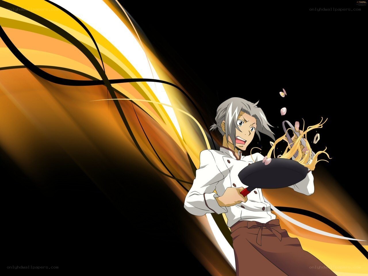 anime chef in action