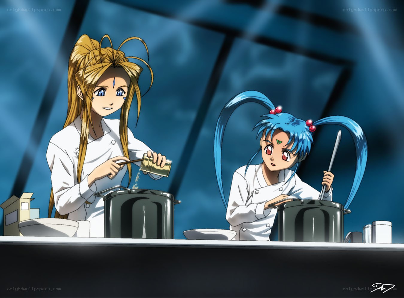 anime chefs cooking together