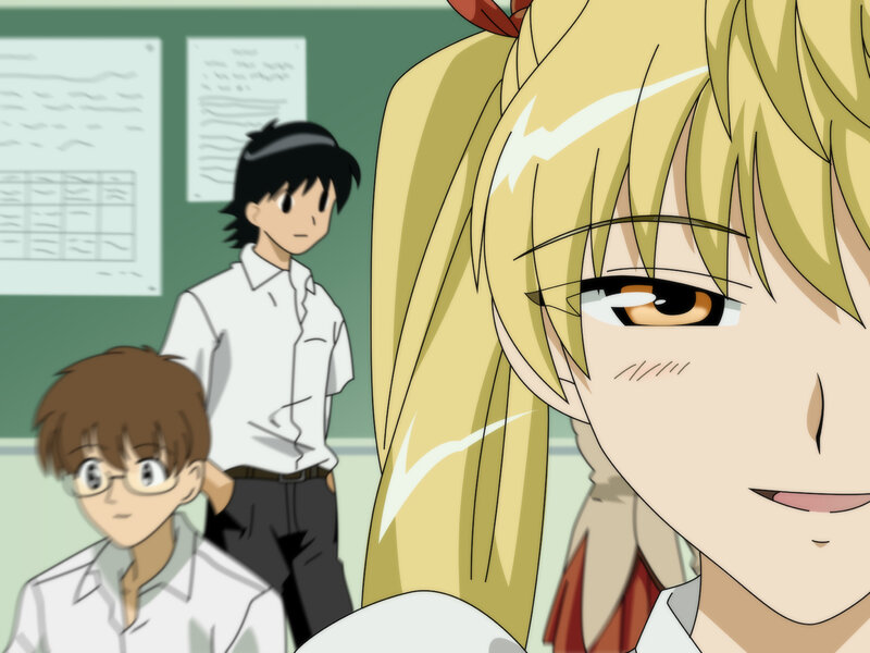 anime classroom scene