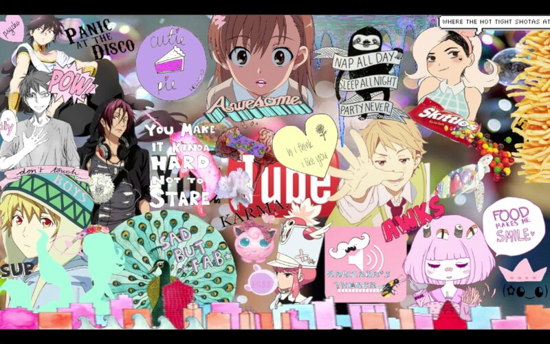 Anime Collage Art — Pink