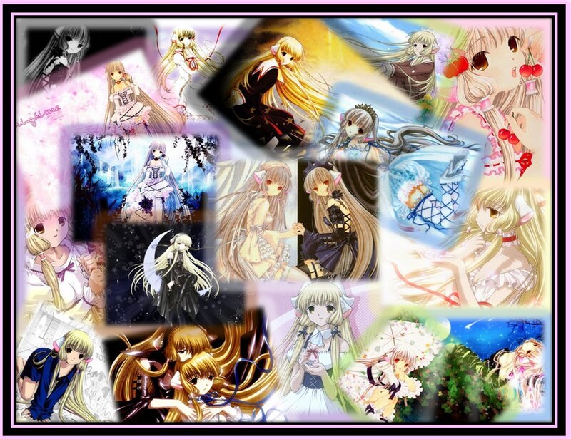 Anime collage of female characters