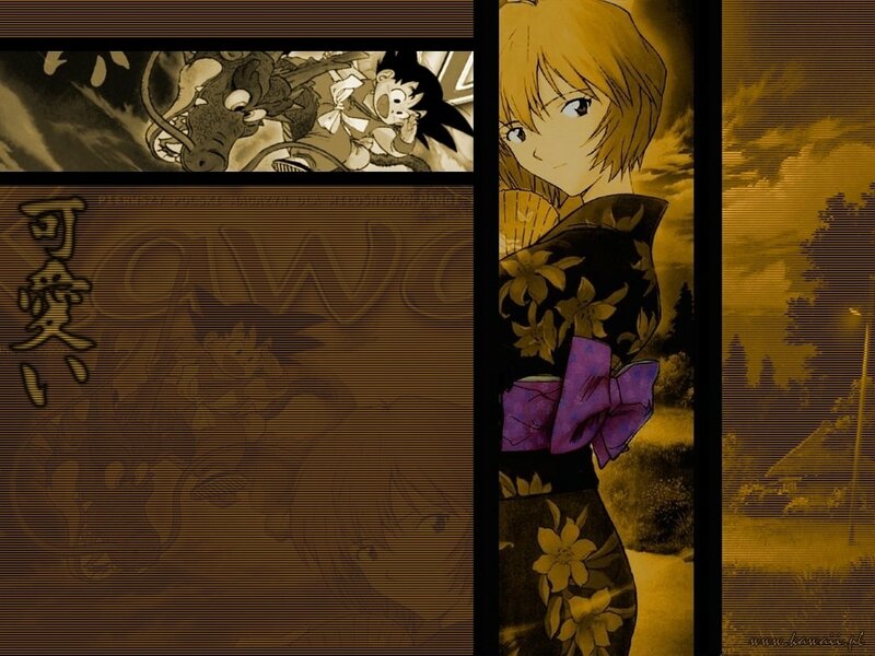 Anime collage with characters