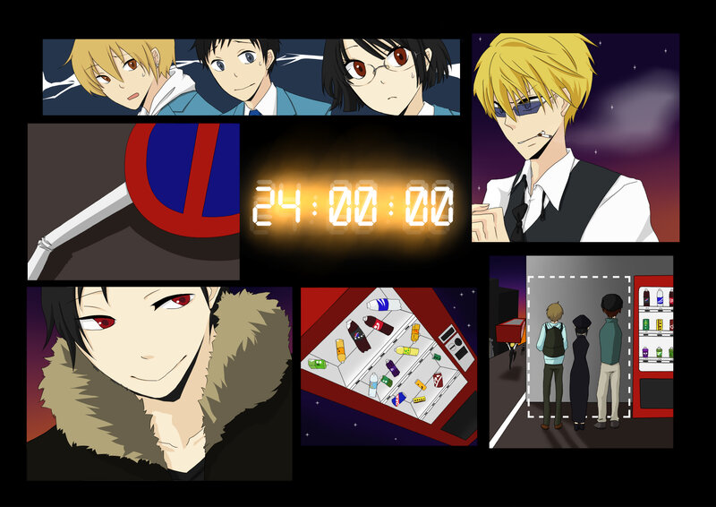 Anime collage with countdown