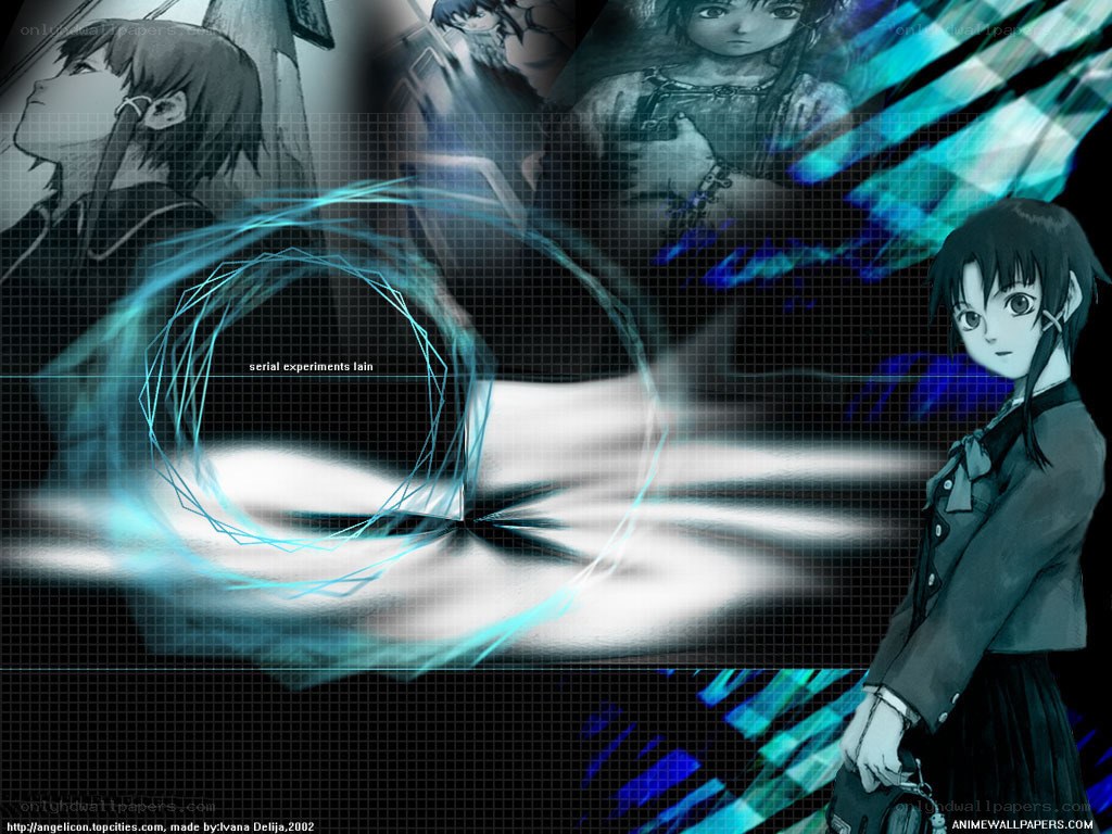 anime collage with digital effects