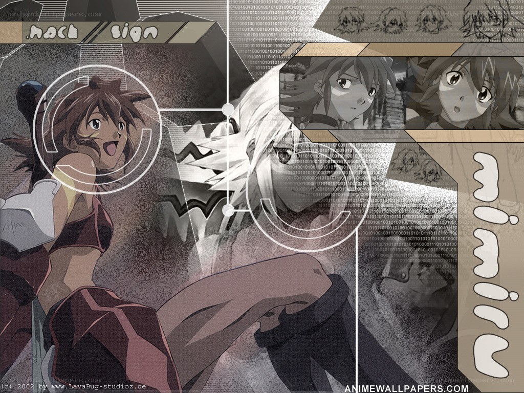 Anime collage with digital theme