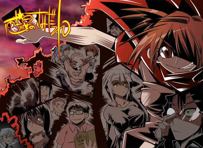 Anime collage with dramatic characters