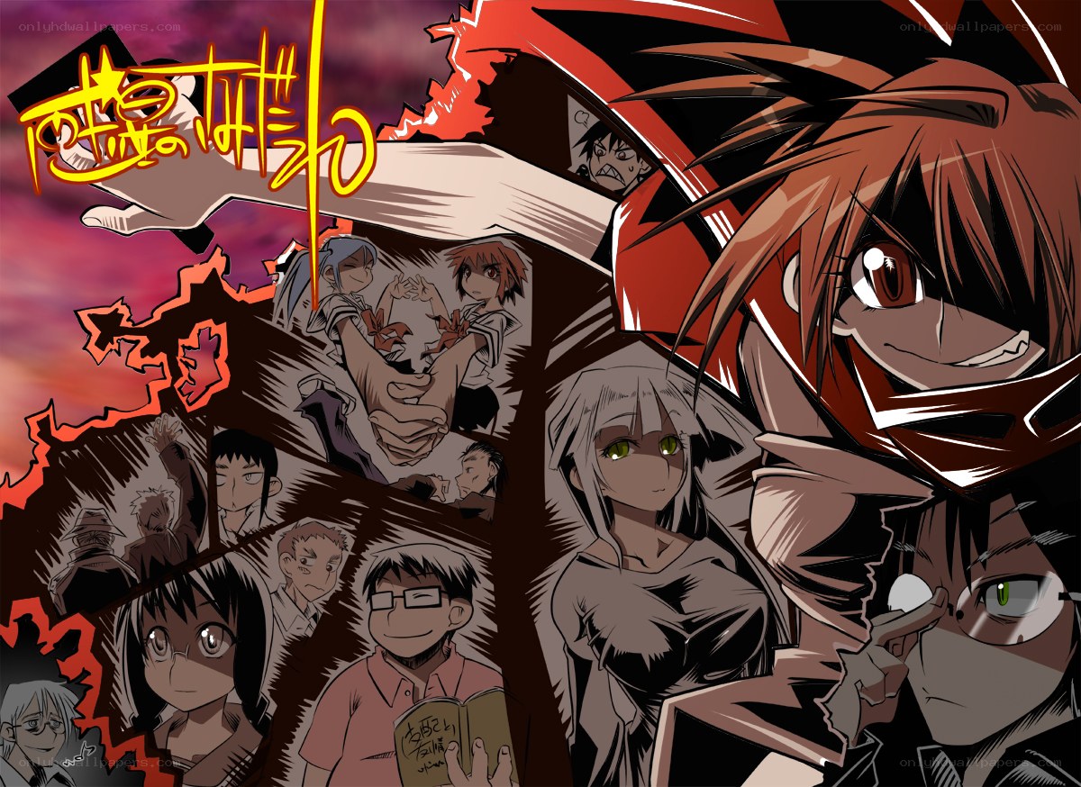 Anime collage with dramatic characters