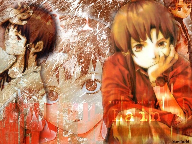 Anime collage with Lain