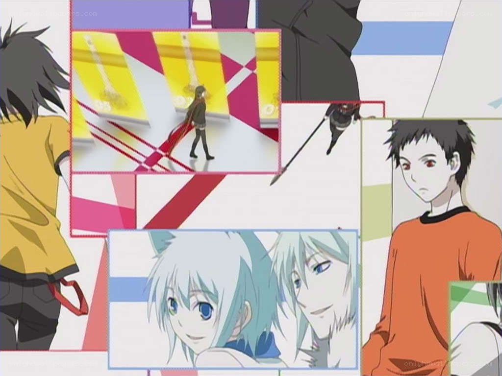 Anime collage with multiple characters