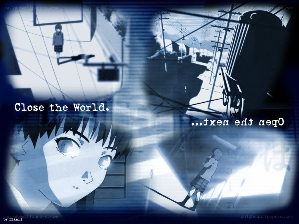 Anime collage with text