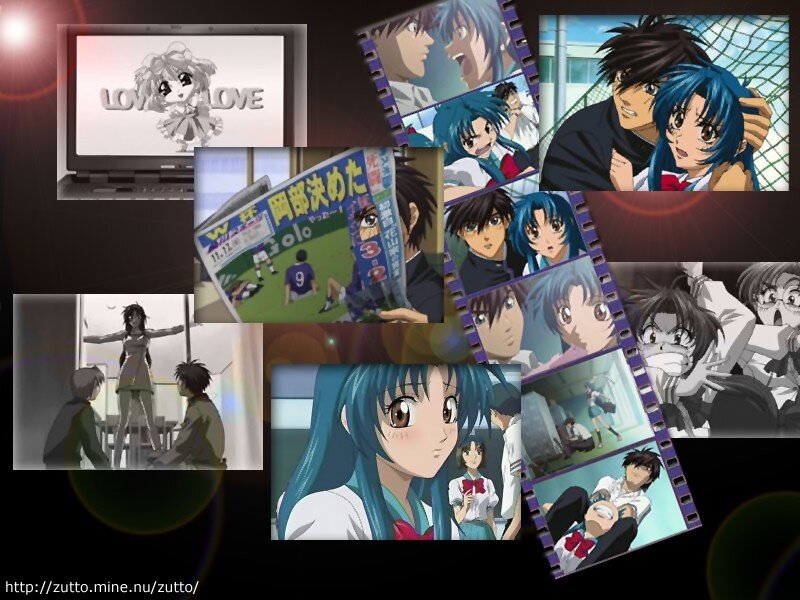 Anime collage with various scenes