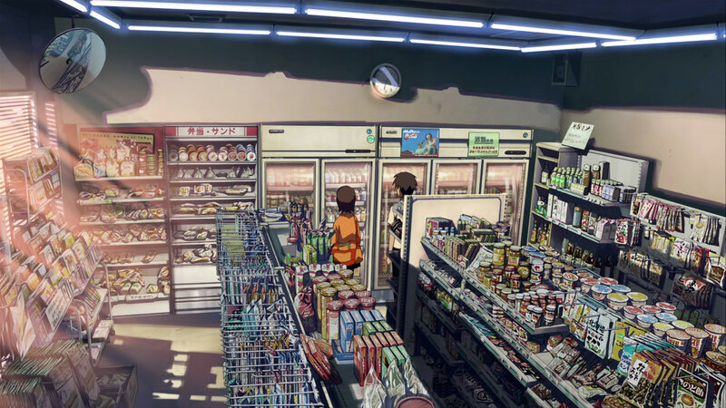 Anime convenience store scene