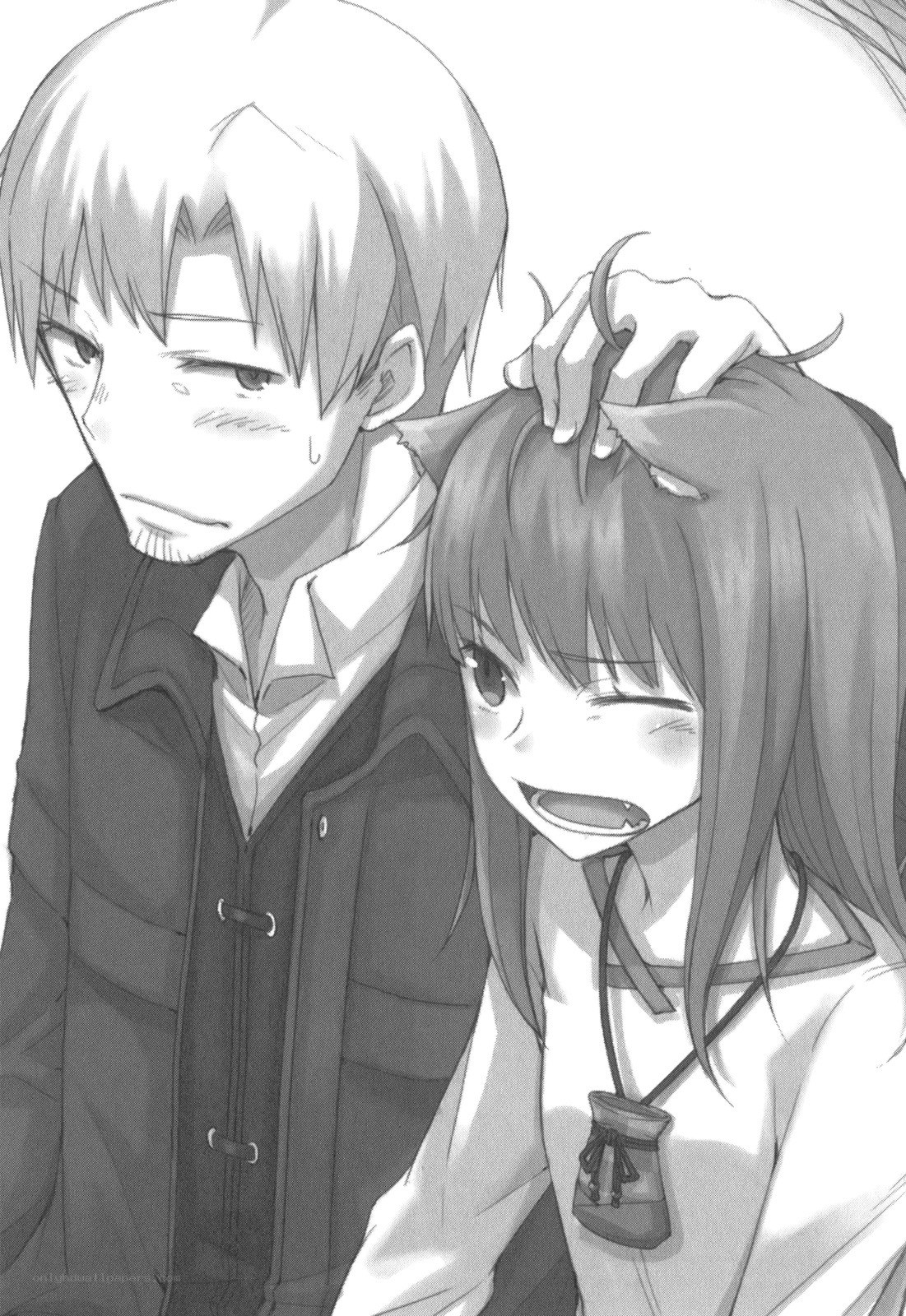 anime couple affection