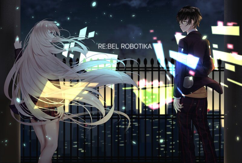 Anime Couple at Night — Black