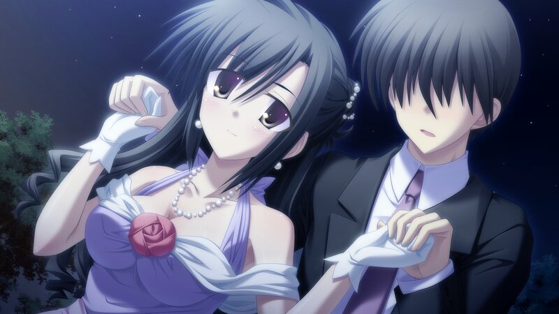 Anime Couple at Night — Purple