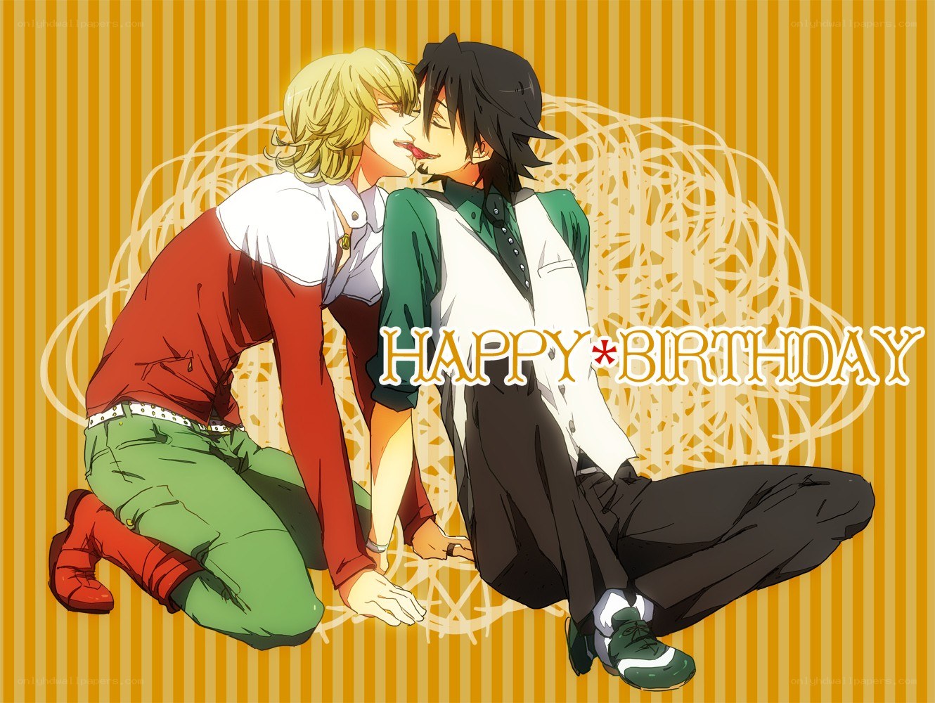 anime couple birthday greeting