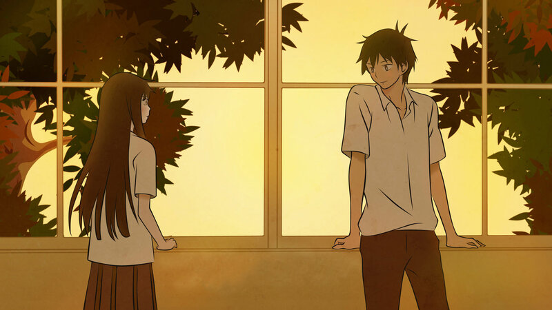 Anime couple by window