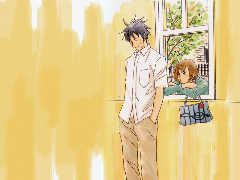 Anime couple by window