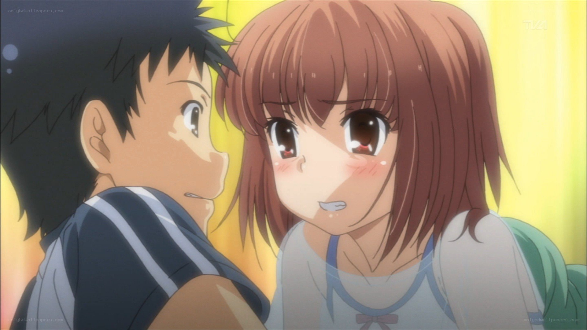 anime couple close-up