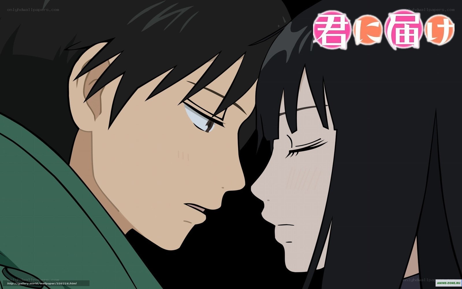 anime couple close-up
