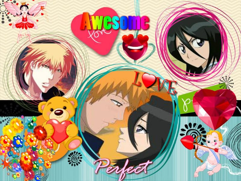 Anime Couple Collage — Pink