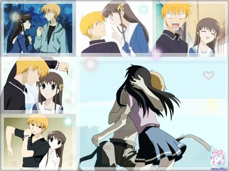 anime couple collage