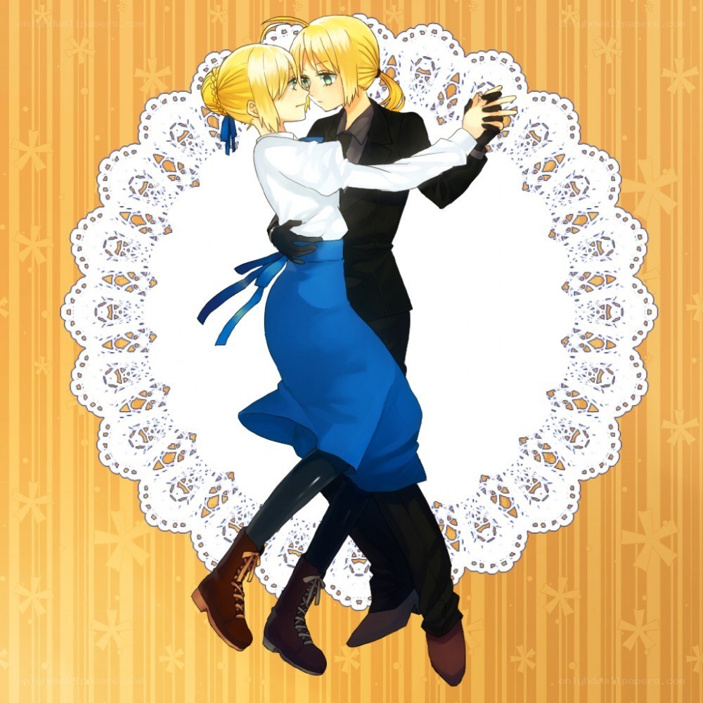 anime couple dancing