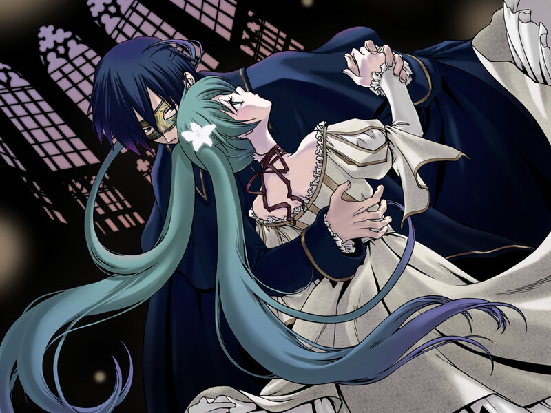 anime couple dancing