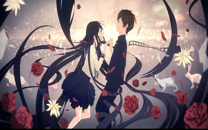 Anime Couple Dancing — Black