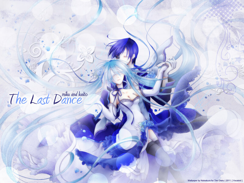 Anime Couple Dancing — Blue, Dreamy