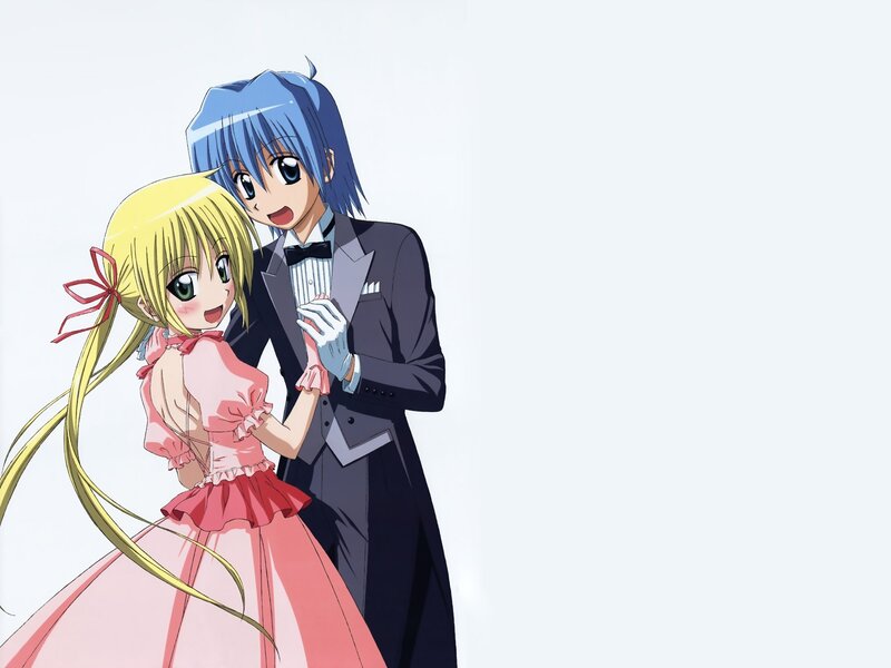 Anime Couple Dancing — Blue, Happy