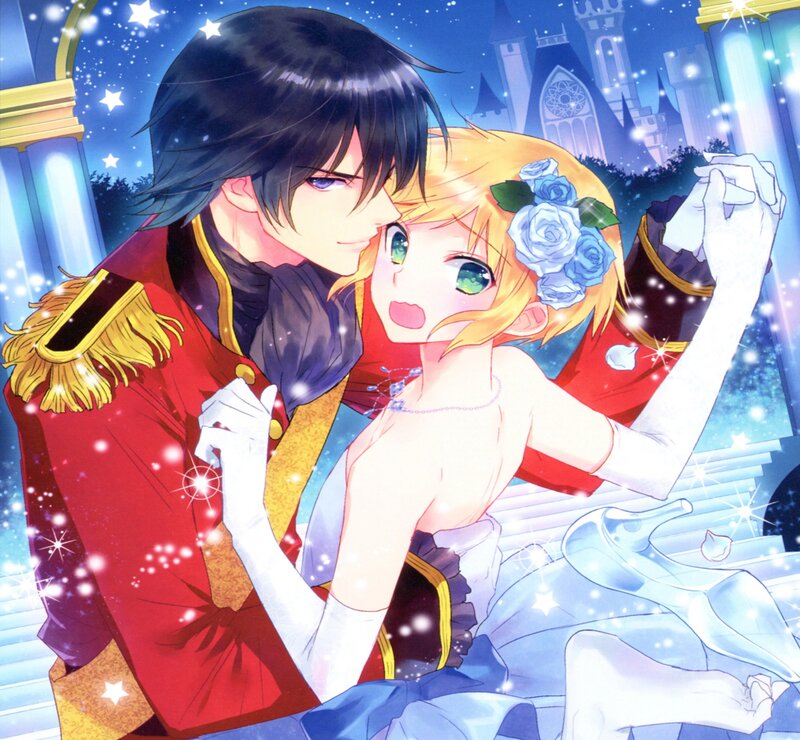 Anime Couple Dancing — Blue, Romantic