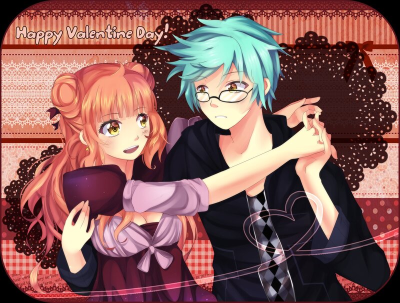 Anime Couple Dancing — Pink, Romantic