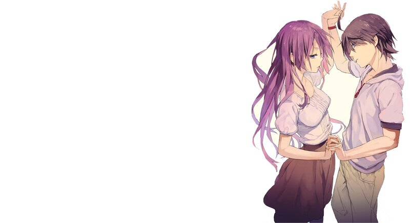 Anime Couple Dancing — Purple, Calm