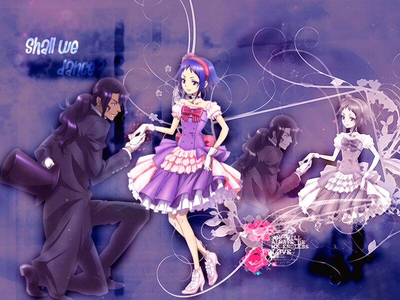 Anime Couple Dancing — Purple