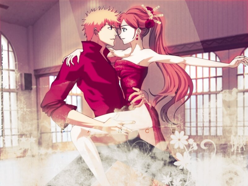 Anime Couple Dancing — Red, Romantic, Ballroom