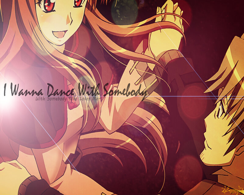 Anime Couple Dancing — Red, Romantic, Night