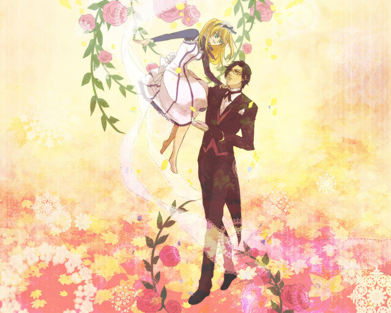 Anime Couple Dancing — Yellow