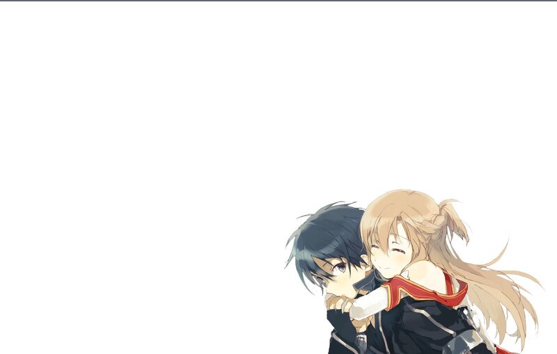anime couple embrace