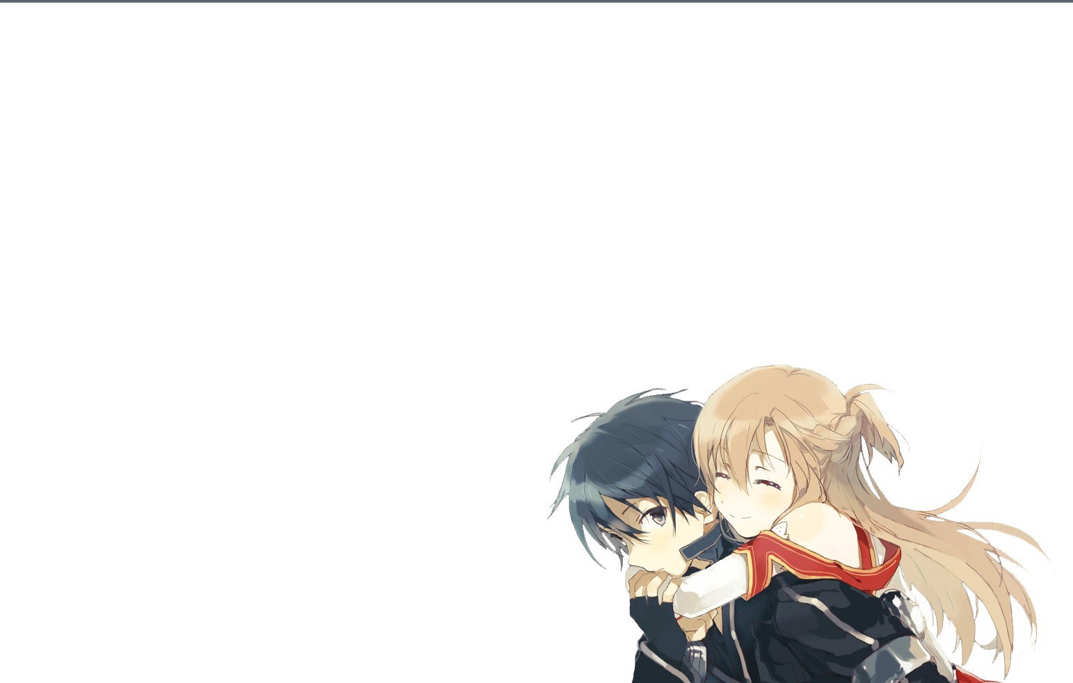 anime couple embrace