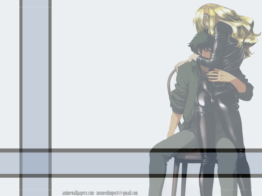 anime couple embrace