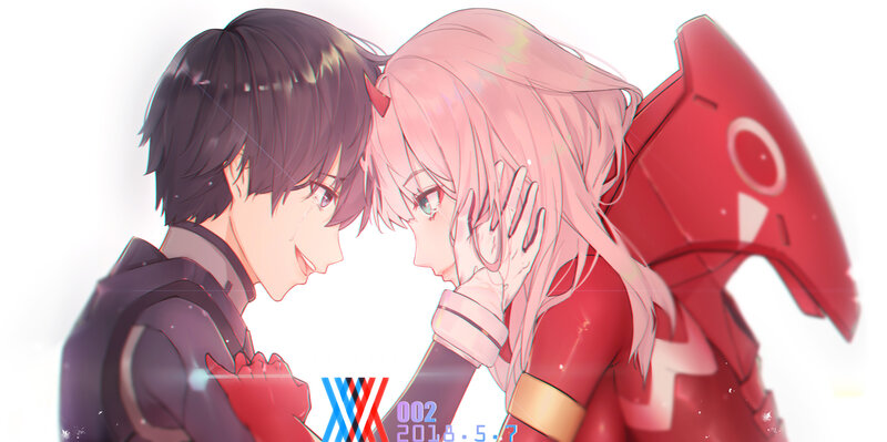 Anime Couple Embracing — Pink, Emotional