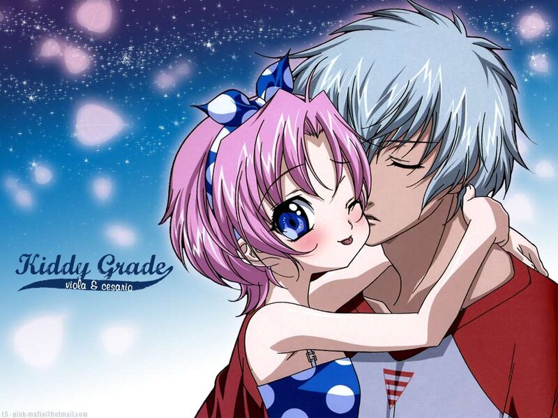 anime couple embracing under stars