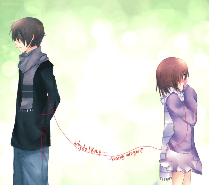 Anime Couple Facing Away