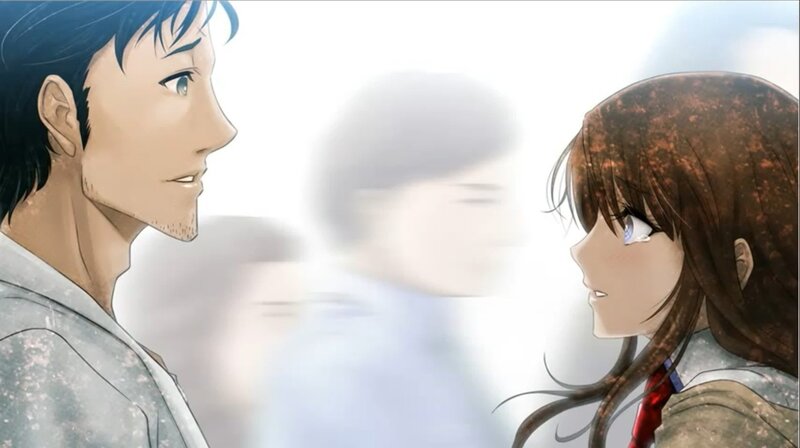 Anime Couple Facing Each Other — Brown