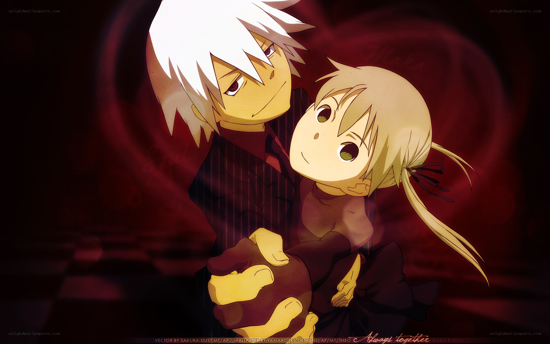 Anime couple holding hands