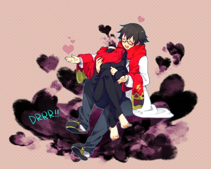 anime couple hug