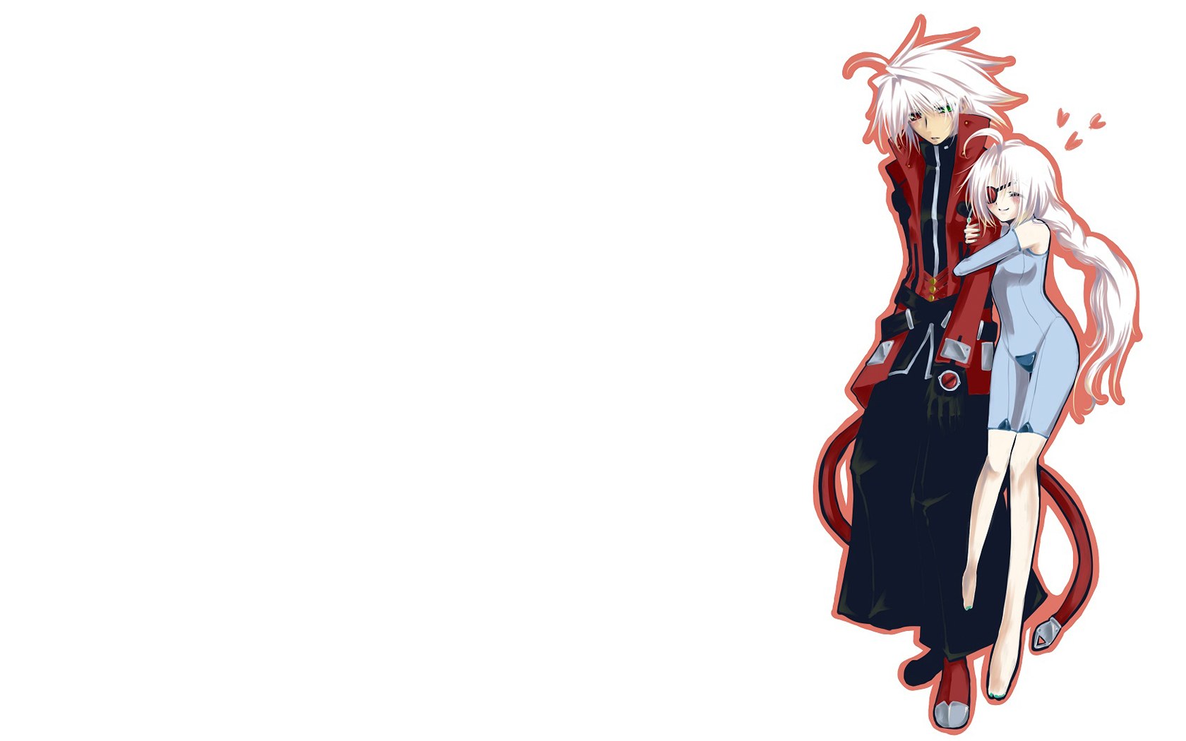 anime couple hugging