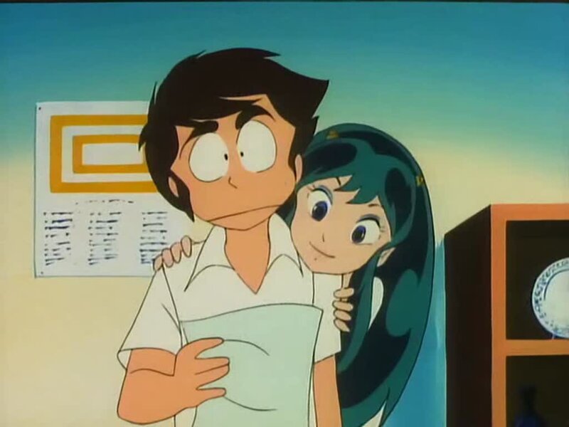 anime couple hugging